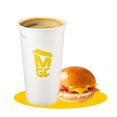 Egg Bacon Sandwich Hot Americano Set