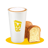 Danish Bread Condensed Milk Latte Set