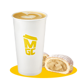 [107022] Cream Donut Hot Café Latte Set