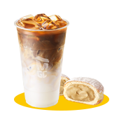 [107014] Cream Donut Ice Café Latte Set