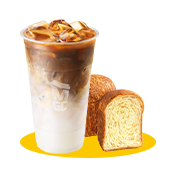 [107017] Danish Bread Ice Café Latte Set
